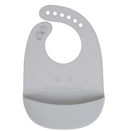 Lassig – bavoir silicone little chums mouse grey