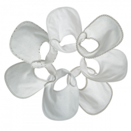 Lot de 7 bavoirs Trois kilos sept - Essentiel Ecru