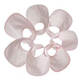 Lot de 7 bavoirs Trois kilos sept - Essentiel Rose
