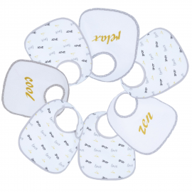 Lot de 7 bavoirs Trois Kilos Sept - Bébé cool gris