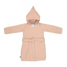 Peignoir de bain Lassig tetra muslin 12-18 mois - NUANCE - Rose Clair (Light Pink)
