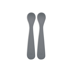 Jollein - cuillÈre souple silicone storm grey (2pack)